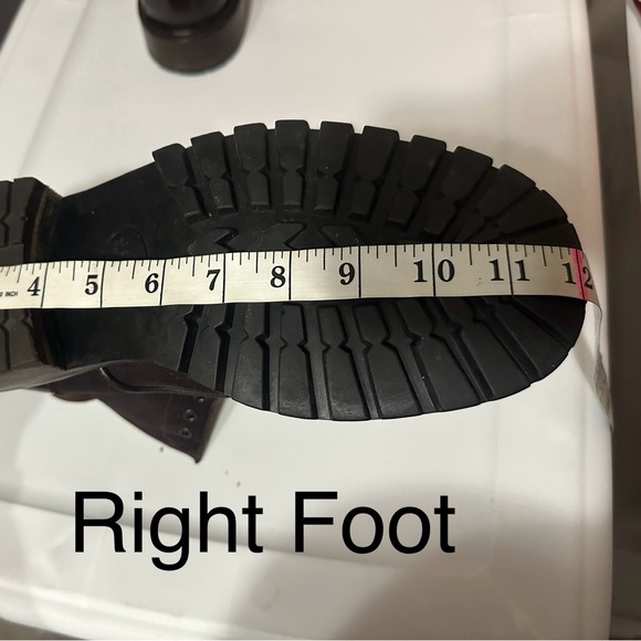 Gucci Vintage Sz 9 1/2D Chukka High Cut Brown Leather& Canvas Lug Sole Boots - Picture 12 of 13